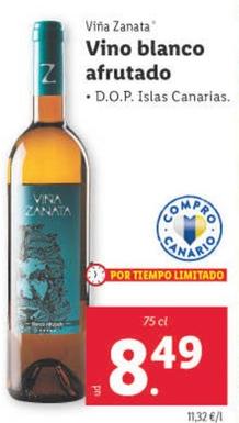 Oferta de Viña Zanata - Vino Blanco Afrutado por 8,49€ en Lidl
