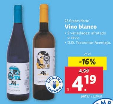 Oferta de Vino Blanco por 4,19€ en Lidl