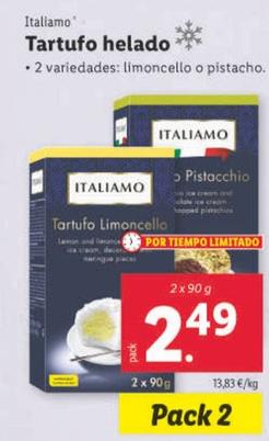 Oferta de Italiamo - Tartufo Helado por 2,49€ en Lidl