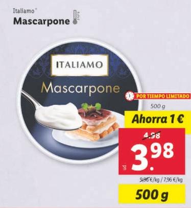 Oferta de Italiamo - Mascarpone por 3,98€ en Lidl