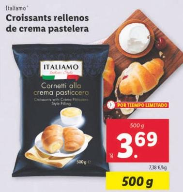 Oferta de Italiamo - Croissants Rellenos De Crema Pastelera por 3,69€ en Lidl