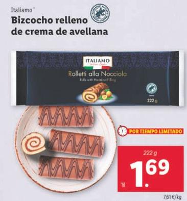Oferta de Italiamo - Bizcocho Relleno De Crema De Avellana por 1,69€ en Lidl