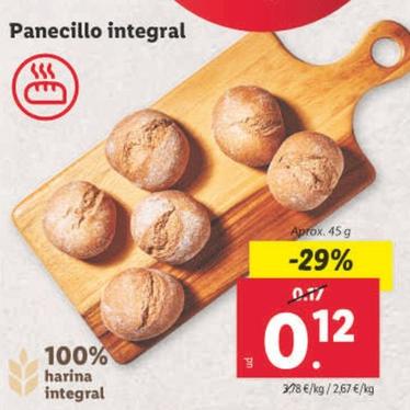 Oferta de Panecillo Integral por 0,12€ en Lidl