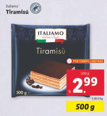 Oferta de Italiamo - Tiramisu por 2,99€ en Lidl
