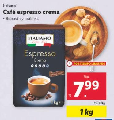 Oferta de Italiamo - Cafe Espresso Crema por 7,99€ en Lidl