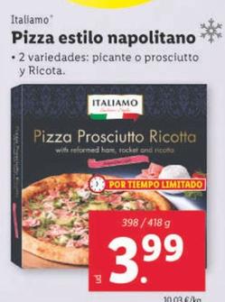Oferta de Italiamo - Pizza Estilo Napolitano por 3,99€ en Lidl