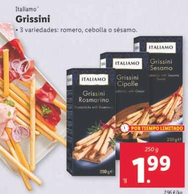 Oferta de Italiamo - Grissini por 1,99€ en Lidl