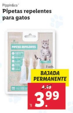 Oferta de Pippin&co Pipetas Repelentes Para Gatos por 3,99€ en Lidl