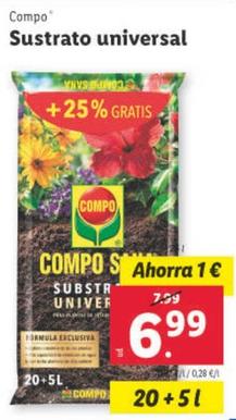 Oferta de Compo - Sustrato Universal por 6,99€ en Lidl