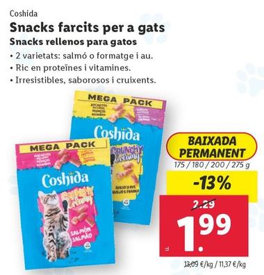 Oferta de Coshida - Snacks Rellenos Para Gatos por 1,99€ en Lidl