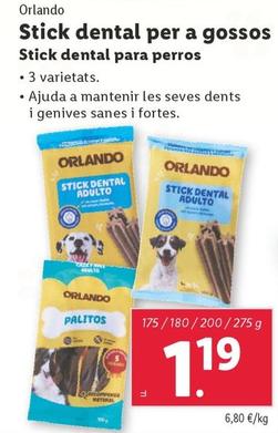 Oferta de Orlando - Stick Dental Para Perros por 1,19€ en Lidl