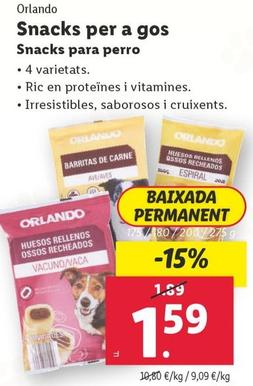 Oferta de Orlando - Snacks Para Perro por 1,59€ en Lidl