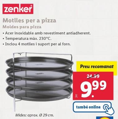 Oferta de Zenker - Moldes Para Pizza por 10,99€ en Lidl