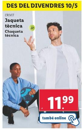 Oferta de Crivit - Chaqueta Tecnica por 12,99€ en Lidl