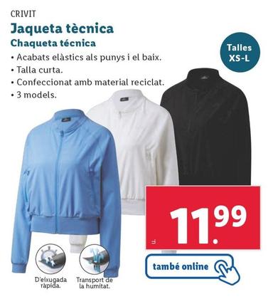 Oferta de Crivit - Chaqueta Técnica por 12,99€ en Lidl