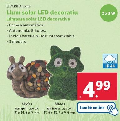 Oferta de Livarno Home - Lámpara Solar LED Decorativa por 5,49€ en Lidl