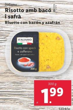 Oferta de Italiamo - Risotto Con Bacon Y Azafran por 1,99€ en Lidl
