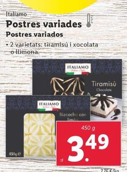 Oferta de Italiamo - Postres Variados por 3,49€ en Lidl