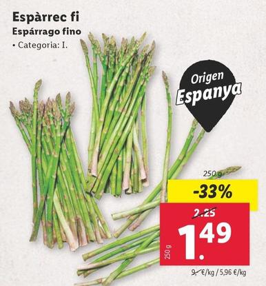 Oferta de Espárrago Fino por 1,49€ en Lidl