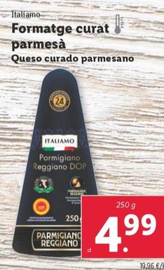 Oferta de Italiamo - Queso Curado Parmesano por 4,99€ en Lidl