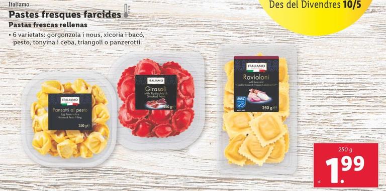 Oferta de Italiamo - Pastas Frescas Rellenas por 1,99€ en Lidl