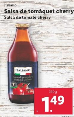Oferta de Italiamo - Salsa De Tomate Cherry por 1,49€ en Lidl