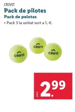 Oferta de Crivit - Pack De Pelotas por 2,99€ en Lidl
