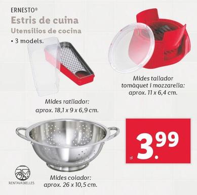 Oferta de Ernesto - Utensilios De Cocina por 3,99€ en Lidl