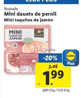 Oferta de Realvalle - Mini Taquitos De Jamon por 1,99€ en Lidl