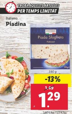 Oferta de Italiamo - Piadina por 1,29€ en Lidl