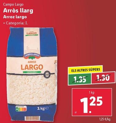 Oferta de Campo Largo - Arroz Largo por 1,25€ en Lidl