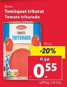 Oferta de Baresa - Tomate Triturado por 0,55€ en Lidl