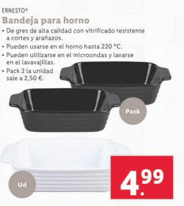 Oferta de Ernesto - Bandeja Para Horno por 4,99€ en Lidl