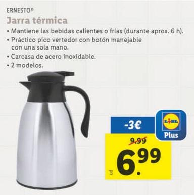Oferta de Ernesto - Jarra Termica por 6,99€ en Lidl