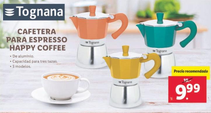 Oferta de Tognana Cafeter Para Espresso Happy Coffee por 9,99€ en Lidl