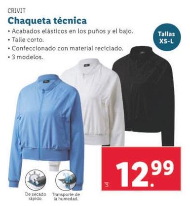 Oferta de Crivit - Chaqueta Tecnica por 12,99€ en Lidl