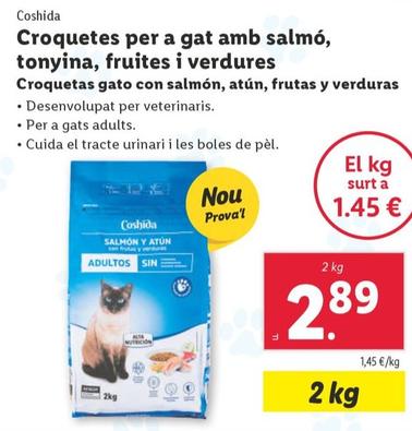 Oferta de Coshida - Croquetas Gato Con Salmón, Atún, Frutas Y Verduras por 2,89€ en Lidl