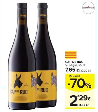 Oferta de Cap De Ruc - Vi Negre por 7,65€ en Caprabo