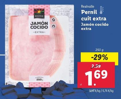 Oferta de Realvalle - Jamón Cocido Extra por 1,69€ en Lidl