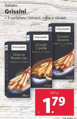 Oferta de Italiamo - Grissini por 1,79€ en Lidl