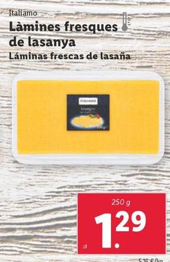 Oferta de Italiamo - Laminas Frescas De Lasana por 1,29€ en Lidl