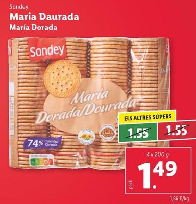 Oferta de Sondey - Maria Dorada por 1,49€ en Lidl
