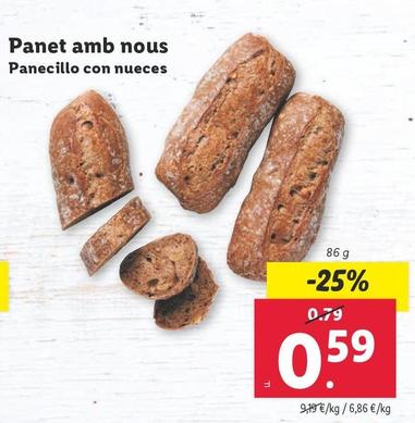 Oferta de Panecillo Con Nueces por 0,59€ en Lidl