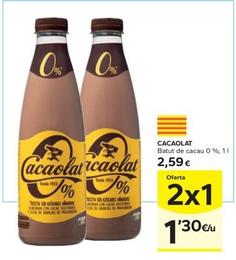 Oferta de Cacaolat - Batut De Cacau 0% por 2,59€ en Caprabo