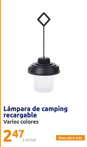Oferta de Lámpara De Camping Recargable por 2,47€ en Action