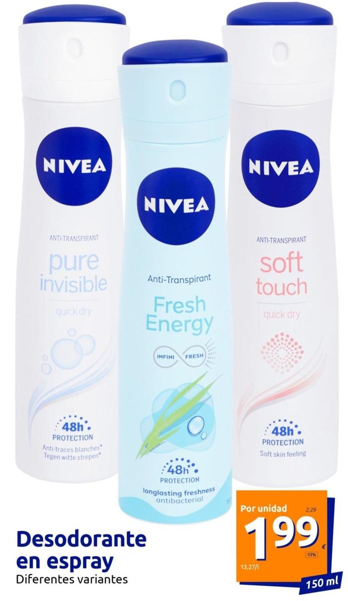 Oferta de Nivea - Desodorante En Espray por 1,99€ en Action