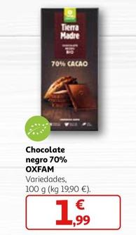 Oferta de Oxfam - Chocolate Negro 70% por 1,99€ en Alcampo