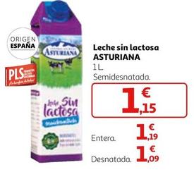 Oferta de Asturiana - Leche Sin Lactosa por 1,15€ en Alcampo