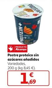Oferta de Postre Proteico Sin Azúcares Añadidos por 1,69€ en Alcampo