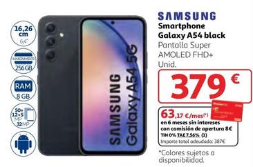 Oferta de Samsung - Smartphone Galaxy A54 por 379€ en Alcampo